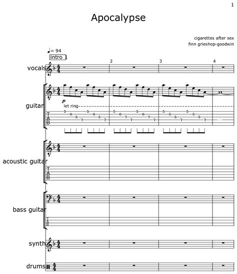 Free Sheet Music Questioned Apocalypse Dispatch